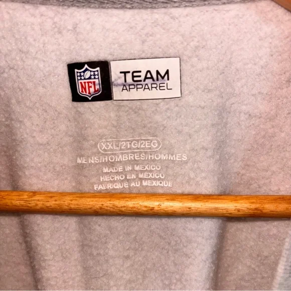 NFL men’s XXL Kansas City Chiefs light gray sweatshirt front logo - Picture 3 of 6